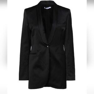 NEW AMEN Couture satin black blazer 6 S